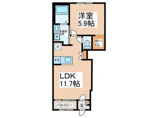 仮）泉佐野市下瓦屋新築アパートの物件間取画像